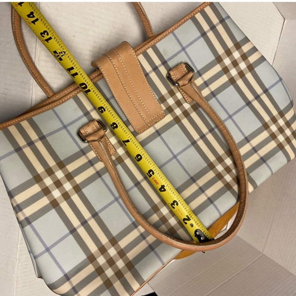 Burberry Large Baby Blue Nova Check Tote